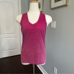 Athleta Pink Racerback Fitted Sleeveless Tank Top